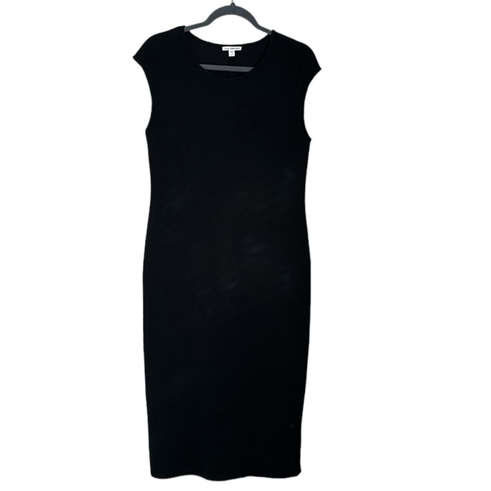 Standard James Perse Cap Sleeve Cotton Bodycon Sleeveless Dress Black Size 3/L